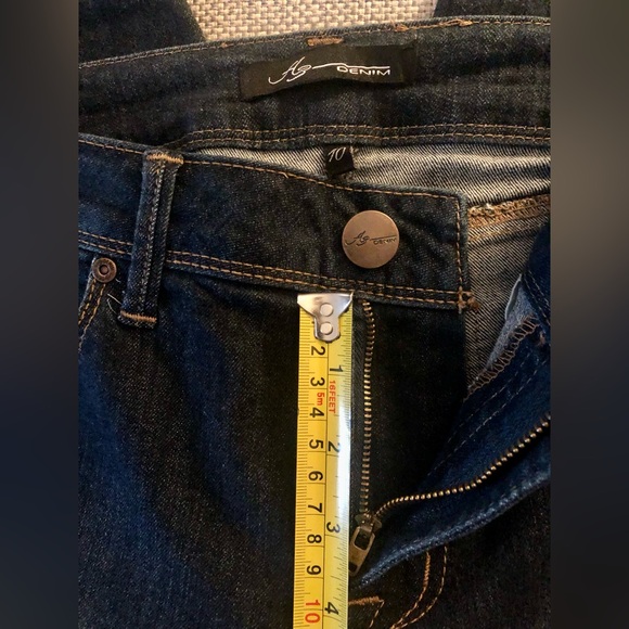 AZ DENIM BLUE JEAN STRETCHY SKINNY LEG 3 INCH ZIPPER FRONT - Picture 11 of 15